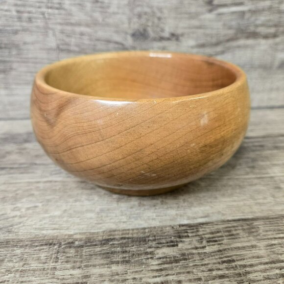 VTG Myrtlewood Chalet Candy Nut Dish Bowl Handcrafted Oregon Myrtle Wood 5.5" - Picture 5 of 13